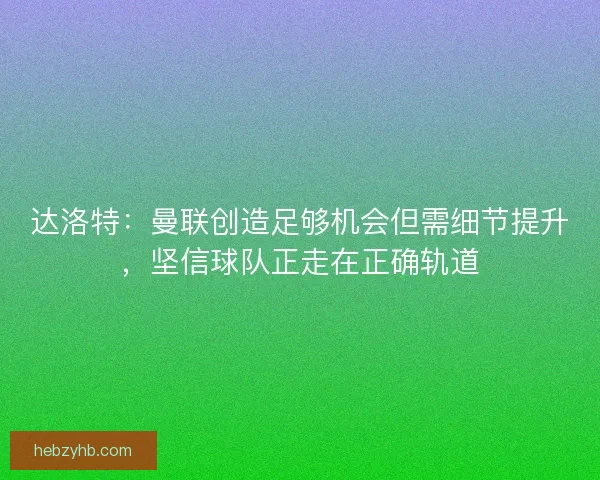 达洛特：曼联创造足够机会但需细节提升，坚信球队正走在正确轨道